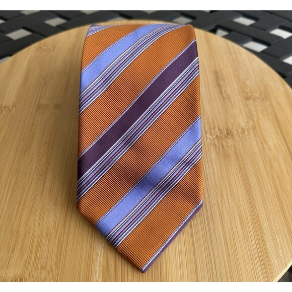 NWT Massimo Bizzocchi KITON Men's Silk Designer Striped Repp Multicolor Necktie